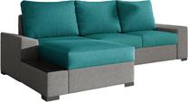 Kampinė sofa Negro Dora 85, Dora 90, žalia sp./pilka sp., kairinė, 160 x 245 cm x 90 cm