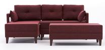 Kampinė sofa Hanah Home Comfort 825BLC2640, bordo sp., kairinė, 165 x 205 cm x 80 cm