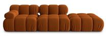 Modulinė sofa Micadoni Home Bellis Velvet, oranžinė sp., dešininė, 282 x 94 cm x 63 cm