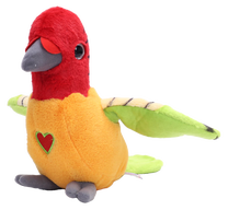 Rotaļu dzīvnieks papagailis HAPPY YAPPERS Parakeet 9474, sarkana krās./oranža krās.