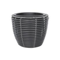 Puķu pods Home4you, plastmasa, Ø 24 cm, pelēka krās.