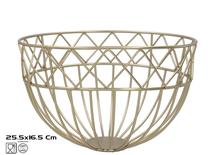 Puu- ja juurviljakorv Kitchen&GO, metall, 25.5 cm x 25.5 cm x 25.5 cm, kuldne v.