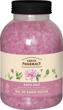 Vannas sāls Green Pharmacy Damask Rose and White Musk, 1000 g