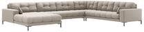 Kampinė sofa Micadoni Mamaia Structured, smėlio sp., dešininė, 327 x 256 cm x 75 cm