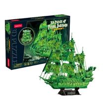 3D dėlionė Cubicfun Flying Dutchman 306-T4041H, 69 cm x 24 cm, 360 vnt., žalia sp.