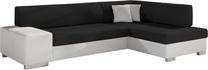 Kampinė sofa Fabio Sawana 14, Soft 17, balta sp./juoda sp., dešininė, 167 x 268 cm x 73 cm