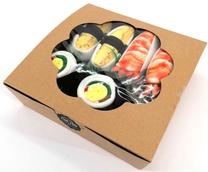 Vyriškos kojinės Sukeno GIft Box Sushi ABS-SU1, ruda sp./balta sp./juoda sp., 36-45, 6 vnt.