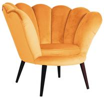 Krėslas Magnolia Velvet, geltona sp./pilka sp., 95 cm x 60 cm x 87 cm