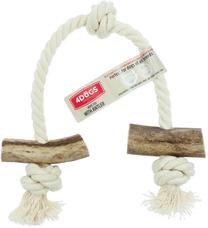 Игрушка для собаки, веревочный 4Dogs Double String, 40 см, коричневый цв./бежевый цв., M