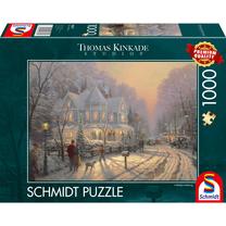 Dėlionė Schmidt Thomas Kinkade Studios Festive Christmas Days, 49.3 cm x 69.3 cm, 1000 vnt., įvairių spalvų