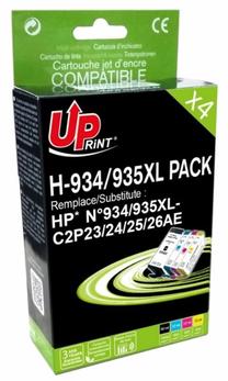 Rašalinio spausdintuvo kasetė Uprint H-934/935XL, mėlyna sp./juoda sp./geltona sp.
