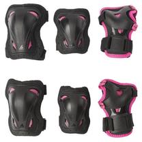 Aizsarglīdzekļu komplekts Rollerblade Skate Gear Junior 3, XS, melna krās./rozā krās.