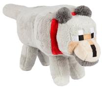 Mīkstā rotaļlieta Jinx Minecraft Wolf, pelēka krās., 30 cm