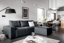 Kampinė sofa Silla Borneo 40, pilka sp., dešininė, 204 x 302 cm x 95 cm