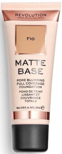 Skystas makiažo pagrindas Makeup Revolution London Matte Base, f10, 28 ml