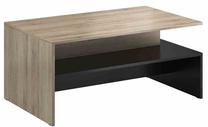 Žurnalinis staliukas Helvetia Baros 99, juoda sp./šviesiai ruda sp., 100 cm x 60 cm x 45 cm