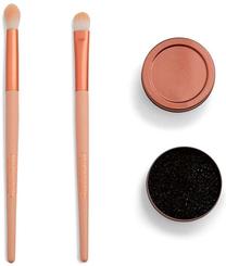 Dekoratīvās kosmētikas otu komplekts Makeup Revolution London Define and Blend, 3 gab., zelta krās.