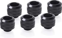 Jungtis Alphacool Eiszapfen PRO 13mm HardTube fitting G1/4, juoda sp., 6 vnt.