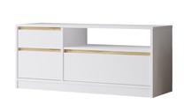 ТВ стол Kalune Design LV7, коричневый цв./белый цв., 39.8 см x 119.6 см x 51.8 см