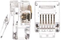 Netrack Telephone Plug RJ12 6P6C 100pcs. Transparent