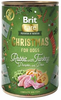 Влажный корм для собак Brit Care Christmas Rabbit With Turkey, крольчатина/индюшатина, 0.4 кг