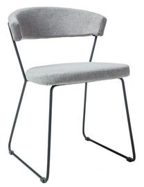 Valgomojo kėdė, juoda sp./pilka sp., 53 cm x 46 cm x 77 cm