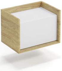 Pakabinama spintelė Mobius 1D, ąžuolo sp./balta sp., 41 cm x 50 cm x 36 cm