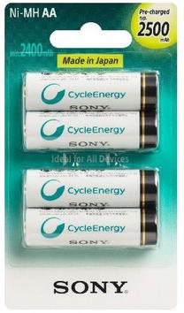 Įkraunamas elementas Sony, AA, 2500 mAh, 4 vnt.