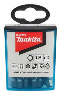Набор битов для отверток Makita B-26319, T25, 50 мм, 1/4"