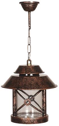 Lauko pakabinamas šviestuvas Opviq BFE-68199-BKR, 60W, E27, IP65, ruda sp., 26 cm x 56 cm