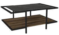 Kavos staliukas Kalune Design Minerva, juoda sp./riešuto sp., 94 cm x 64 cm x 40 cm