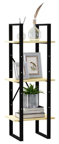 Pastatoma lentyna VLX 3-Tier Cabinet, ruda sp./juoda sp., 105 cm x 30 cm x 40 cm