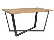 Stalas Marcello, ąžuolo sp./juoda sp., 150 cm x 90 cm x 78 cm