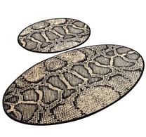 Vonios kilimėlių rinkinys Foutastic Snake 359CHL2237, juoda sp./smėlio sp., 100 cm x 60 cm