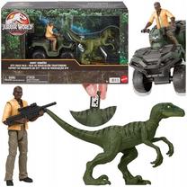 Figūrėlių rinkinys, su priedais Mattel Jurassic World Legacy Velociraptor Chase HTP62, įvairių spalvų