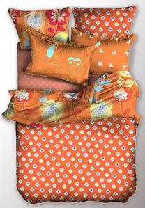 Gultas veļas komplekts DecoKing Basic, oranža krās., 80 x 80 cm, 200 x 220 cm
