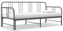 Lova viengulė su ištraukiama papildoma lova VLX Pull-Out 324754, 90 x 200 cm, pilka sp., be čiužinio, su grotelėmis
