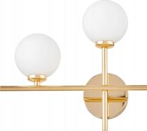 Šviestuvas sieninis Lumina Deco Marsiada, G9, 2 x 5 W, balta sp. / aukso sp.