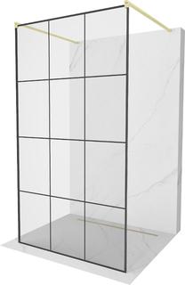 Dušo sienelė Mexen Kioto Walk-in, 160 cm x 200 cm, brushed gold sp./grūdintas