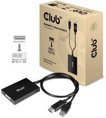 Adapteris Club 3D DisplayPort To Dual Link DVI-D Displayport, DVI-D, 0.6 m, juoda