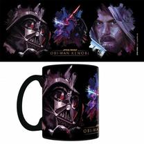 Komplekts Star Wars: Obi-Wan Kenobi (Battle) Mug, Coaster And Key Chain Gift Set, melna krās.