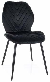 Valgomojo kėdė Mike Velvet, matinė, juoda sp., 56 cm x 48 cm x 86 cm