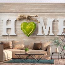 Fototapete Artgeist Home Heart (Green) 5XLFT1798SAM, 315 cm x 441 cm