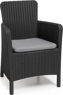 Lauko krėslas Keter Trenton Dining, pilka sp./grafito sp., 60 cm x 63 cm x 85 cm