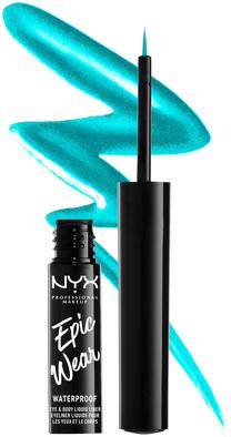 Acu laineris NYX Professional Makeup Epic Wear Metallic, 3.5 ml, tirkīza krās. 06 teal metal