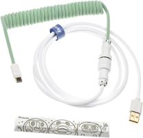Lādētājs Ducky Premicord Merry Christmas Limited Edition Spiralkabel USB Type-C, USB Type A, 1.8 m, balta krās./zaļa krās.