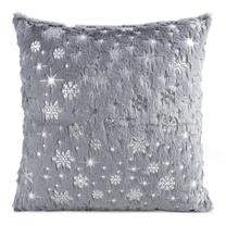 Kalėdinis dekoratyvinės pagalvėlės užvalkalas PSWA-318, plieno/sidabro, 45 cm x 45 cm