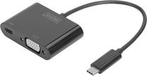Adapteris Digitus USB C male, VGA, 0.11 m
