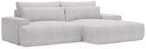 Kampinė sofa - lova Polak Meble Fresh, šviesiai pilka sp., dešininė, 272 x 155 cm x 88 cm