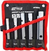 Гаечный ключ, набор AWTools AW18050, 8 - 17 мм, 6 шт.